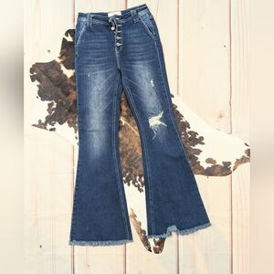KanCan Dark Blue Flare Jeans